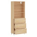 vidaXL Skříň highboard dub sonoma 69,5 x 34 x 180 cm kompozitní dřevo