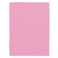 B.E.S. PETROVICE Prostěradlo Jersey česaná bavlna MAKO 200 × 220 cm, růžové