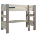 Bílo-šedá vyvýšená dětská postel z borovicového dřeva 90x200 cm Steens for Kids - Tvilum