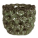 Obal kulatý DENTED keramika glazovaný zelená 11cm