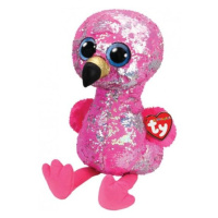 Beanie Boos Flippables Pinky s flitry plameňák 42 cm