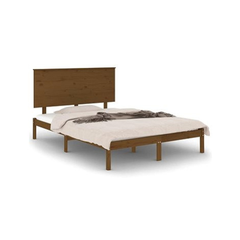 Rám postele medově hnědý masivní borovice 120 × 200 cm, 3104801 SHUMEE