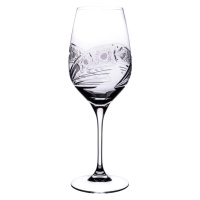 Onte Crystal Bohemia Crystal ručně broušené sklenice na červené víno Kometa 450 ml 2KS