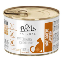 4vets NATURAL VETERINARY EXCLUSIVE WEIGHT REDUCTION 185g pro kočky na redukci hmotnos