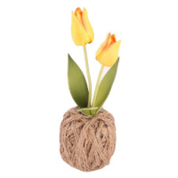 Tulipán BOBBIN v klubku umělý oranžový 18cm