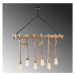 Sofahouse 28875 Designový lustr Raisa 80 cm dřevěný závěsné svítidlo