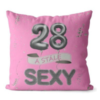 Impar polštář růžový Stále sexy věk 28