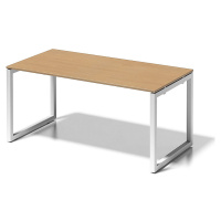 BISLEY Psací stůl CITO s podstavcem ve tvaru O, v x š x h 740 x 1600 x 800 mm, podstavec bílý, d