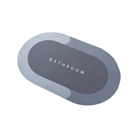 MDS Rychleschnoucí antibakteriální koupelnová předložka – modro-šedá s nápisem