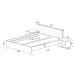 Dřevěná postel Talke 160x200, 2 noční stolky,bez roštu a matrace