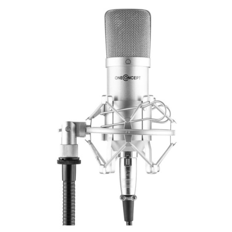 OneConcept MIC-700, studiový mikrofon, ø 34 mm, kardioidní, pavouk, ochrana proti větru, XLR, st