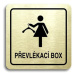 Accept Piktogram "převlékací box IV" (80 × 80 mm) (zlatá tabulka - černý tisk)