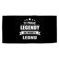 Sablio Ručník Ty pravé legendy se rodí v lednu - 50x100 cm