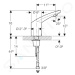 Geberit 116.445.21.1 - Elektronická umyvadlová baterie, se směšovačem, bez síťového zdroje, poch