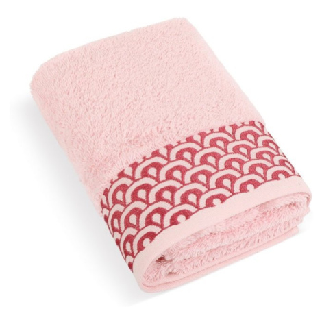 BELLATEX Froté osuška Krajka 500 g K/310 sv. růžová 70 × 140 cm