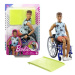 Mattel Barbie MODEL KEN NA INVALIDNÍM VOZÍKU V MODRÉM KOSTKOVANÉM TÍLKU