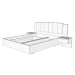 Manželská postel 160x200cm s nočními stolky stuart - bílá/šedá/dub
