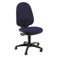 Topstar Standardní otočná židle, bez područek, opěradlo 550 mm, podstavec černý, látka modrá