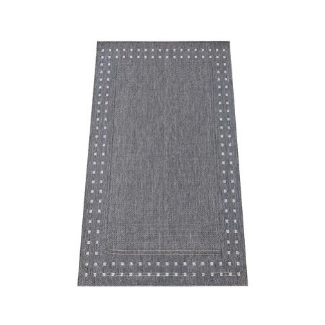 Kusový koberec Zara 11 šedý 80 × 150 cm oboustranný