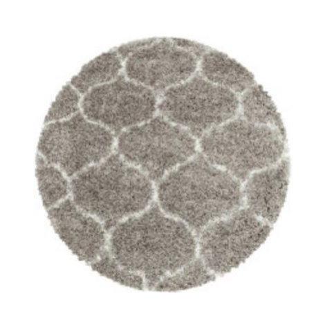 Kusový koberec Salsa Shaggy 3201 beige kruh FOR LIVING