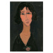 Obrazová reprodukce Margherita, Jeune Femme a la Rose - Amedeo Modigliani, (26.7 x 40 cm)