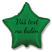 Personal Fóliový balón s textem - Zelená hvězda 45 cm