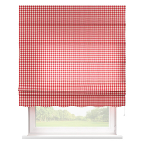 Dekoria Římská roleta Firenze, červeno - bílá střední kostka, Christmas, 136-16