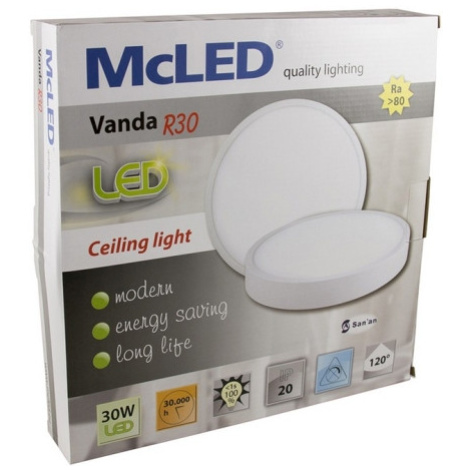 LED svítidlo McLED Vanda R30 30W 4000K neutrální bílá ML-416.057.71.0