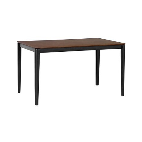 Jídelní stůl hnědý / černý 135x80x75 cm CEDAR, 160894 BELIANI