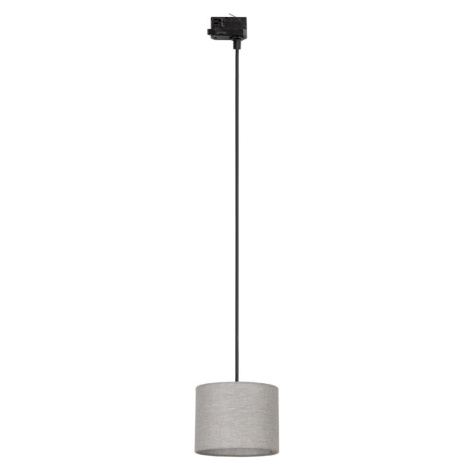 Lustr na lanku 3-fáz. lišto. systému TRACER 1xE27/15W/230V pr. 20 cm černá/šedá Donoci