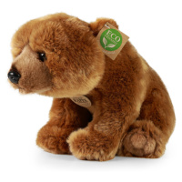 RAPPA - Plyšový medvěd Grizzly sedící 30 cm ECO-FRIENDLY