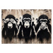 Ilustrace Three Wize Monkeys, Andreas Magnusson, 40 × 26.7 cm