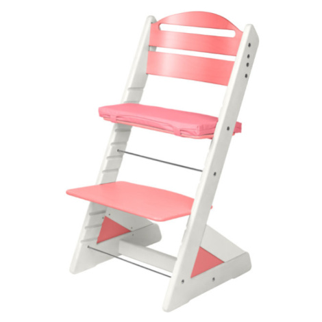 Dětská rostoucí židle JITRO PLUS bílo - růžová