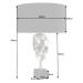 LuxD 26761 Designová stolní lampa Madigan 56 cm černo-stříbrná