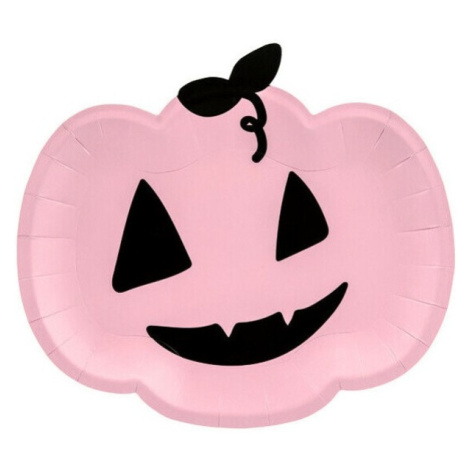 Halloween Happy party - Talíře dýně růžové 25 x 22 cm 6 ks PartyDeco