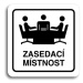 Accept Piktogram "zasedací místnost" (80 × 80 mm) (bílá tabulka - černý tisk)