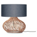 Stolní lampa s textilním stínidlem v tmavě-šedo přírodní barvě (výška 60 cm) Kalahari – Good&Moj