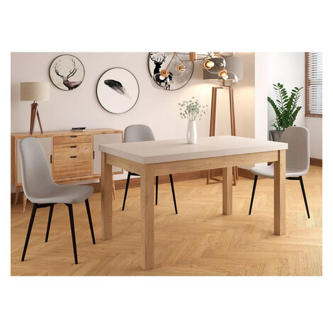 Signal Jídelní stůl Presto 140/218 cm kašmír/dub cremona torro
