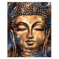 Diamondi - BUDDHA S ORNAMENTY, 40x50 cm, vypnuté plátno na rám