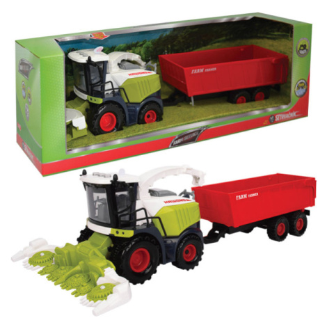 FARM SERVICE - Kombajn s valníkem na obilí se zvuky a světly - 21H-6C Sparkys