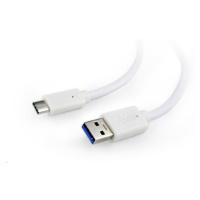 GEMBIRD Kabel USB 3.0 AM na Type-C kabel (AM/CM), 1m, bílý