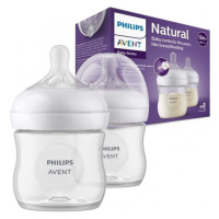 Avent láhve Natural Response průhledná dudlík s ventilem AirFree 2 ks 125 ml