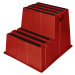 Twinco Plastové schůdky s nekluznými stupni, nosnost 150 kg, 2 stupně, červená