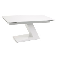 Estila Bílý lesklý moderní rozkládací jídelní stůl VITO 160 (220) cm