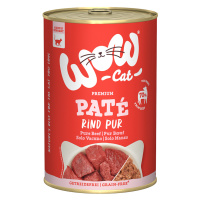 WOW Cat Adult 12 × 400 g - výhodné balení - čisté hovězí