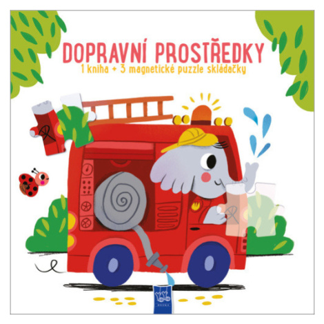 Dopravní prostředky - Kniha + 3 magnetické puzzle skládačky YoYo Books