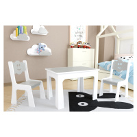ID Dětský stůl a dvě židličky - šedý mráček