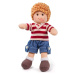 Bigjigs Toys Látková panenka HARRY 28 cm červeno-modrá
