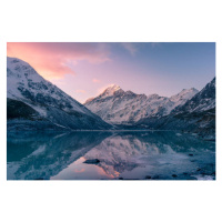 Fotografie Beautiful winter mountain landscape with snow, Katharina13, (40 x 26.7 cm)