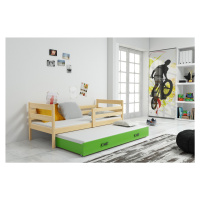BMS Dětská postel s přistýlkou Eryk 2 | borovice Barva: Borovice / zelená, Rozměr: 200 x 90 cm